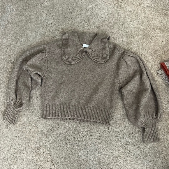 Astr the label dashwood Beige Sweater with Peter Pan Collar - Picture 3 of 4